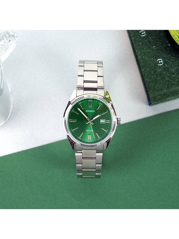 Simple deep green dress watch 38mm formal men s metal - CASIO - BALAAN 2