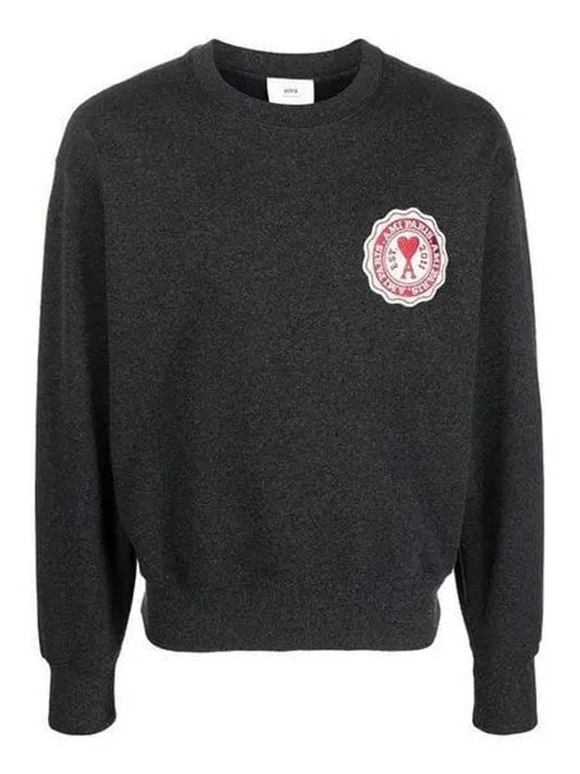 de Coeur Patch Sweatshirt Anthracite - AMI - BALAAN 2