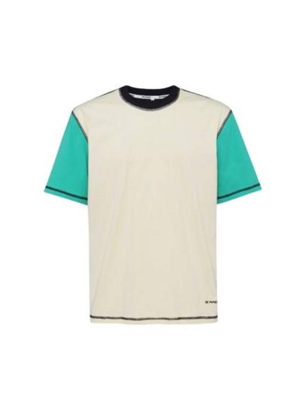 Men's Color Block Overlock Short Sleeve T-Shirt Green - SUNNEI - BALAAN 2