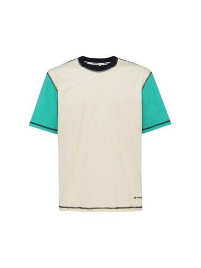 Men's Color Block Overlock Short Sleeve T-Shirt Green - SUNNEI - BALAAN 2