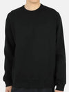 Men's Logo Patch Cotton Sweatshirt Black - TEN C - BALAAN 2