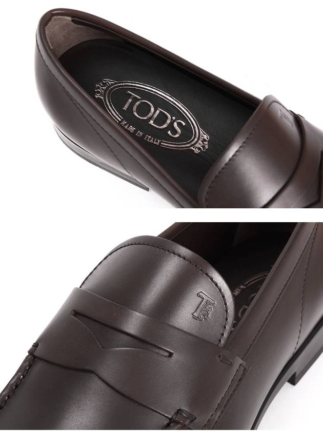 Men's Penny Leather Loafers Brown - TOD'S - BALAAN.