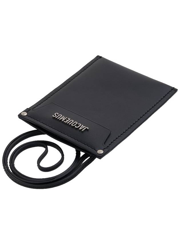 Meunier Envelope Leather Half Wallet Black - JACQUEMUS - BALAAN 5