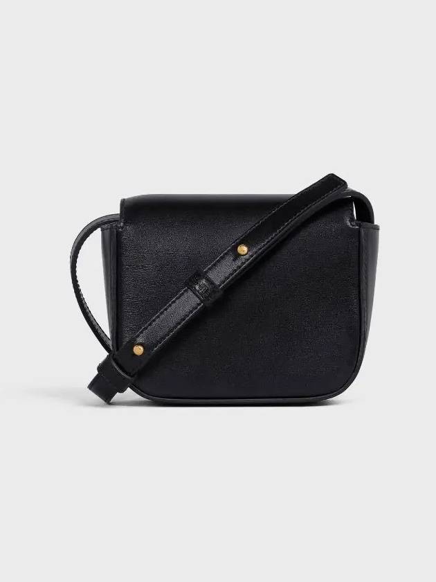 Triomphe Small Shiny Calfskin Cross Bag Black - CELINE - BALAAN 6