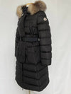 Khloe Fox Fur Long Padding Black - MONCLER - BALAAN 6