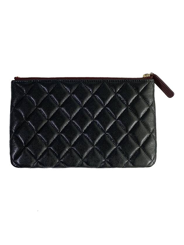 Classic Small Caviar Gold Pouch Bag Black - CHANEL - BALAAN 3