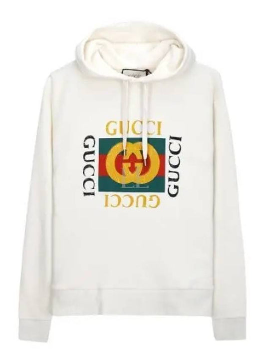 Vintage Logo Cotton Hoodie White - GUCCI - BALAAN 2