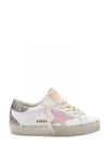 High Pink Star Glitter Low Top Sneakers White - GOLDEN GOOSE - BALAAN 2