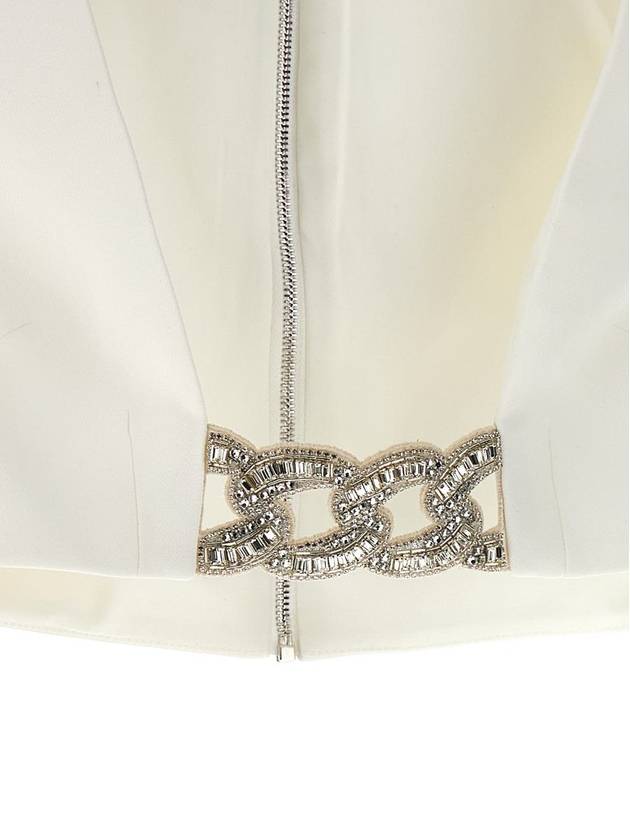 David Koma Top '3D Crystsal Chain And Square Neck' - DAVID KOMA - BALAAN 4