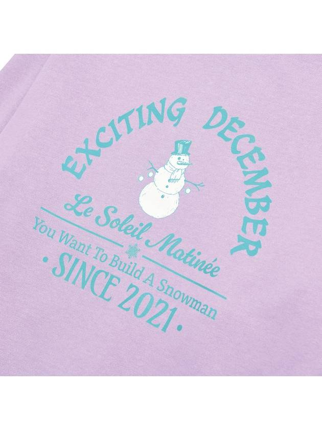 Exciting Snow Man Sweatshirt Lavender - LE SOLEIL MATINEE - BALAAN 4