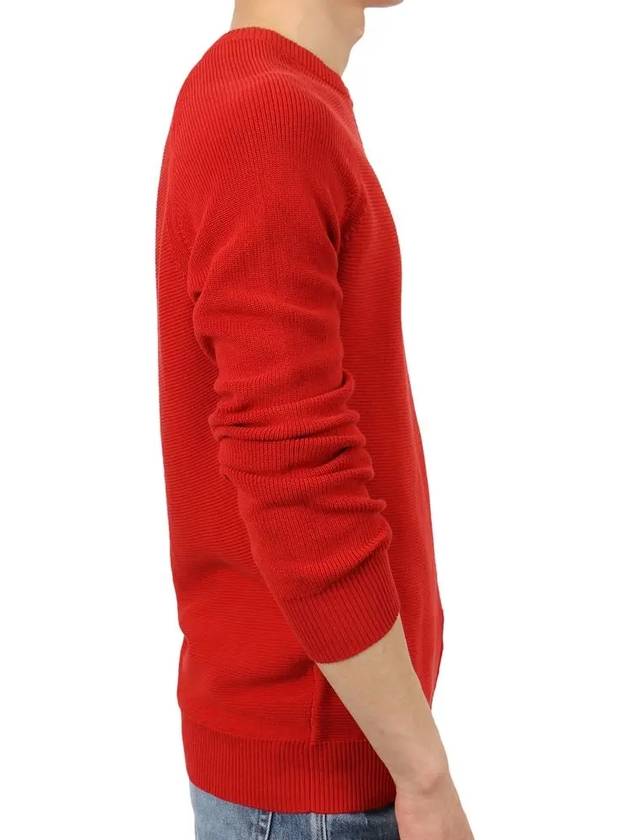 Round red knit long sleeve t-shirt - IKALOOOK - BALAAN 2