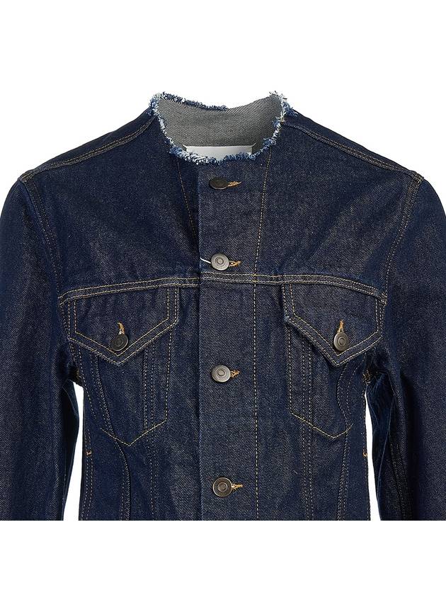 collarless denim jacket navy - MAISON MARGIELA - BALAAN 5