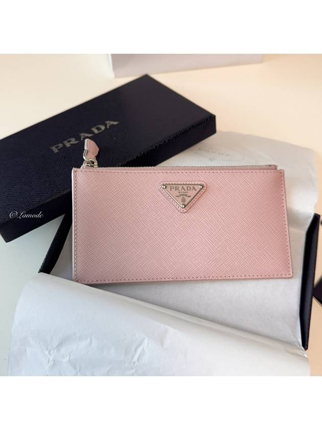 Saffiano Leather Card Wallet Alabaster - PRADA - BALAAN 8