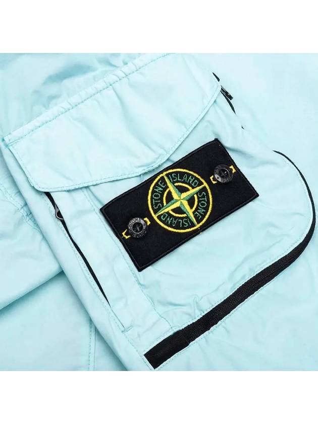 Men's Wappen Patch Naslan Watro Hooded Jacket Aqua - STONE ISLAND - BALAAN 5