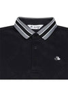 Men s logo jacquard solid t shirt 9004GXZP BLACK - BLACK&WHITE - BALAAN 3