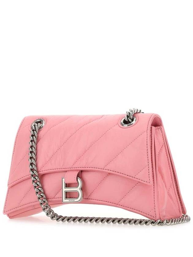 Crush Quilted Small Leather Cross Bag Pink - BALENCIAGA - BALAAN 3