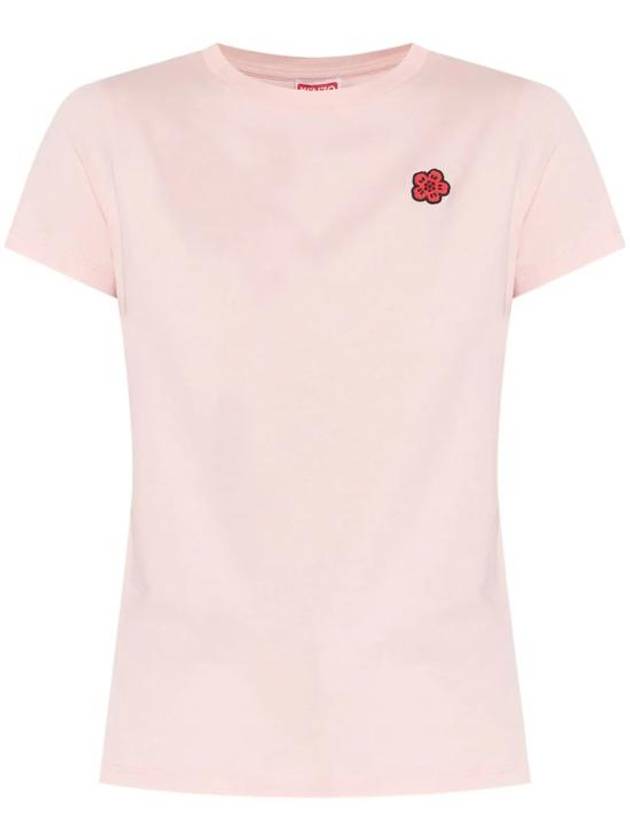 Boke Flower Patch Short Sleeve T-Shirt Pink - KENZO - BALAAN 2