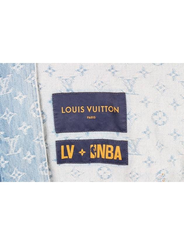 NBA logo denim hooded zip up 52 105 - LOUIS VUITTON - BALAAN 8