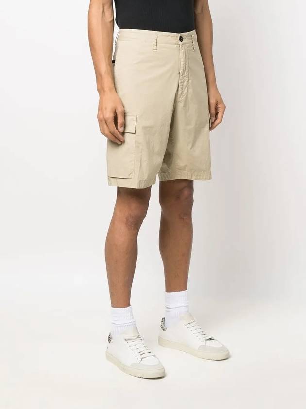 Cargo Bermuda Shorts Beige - STONE ISLAND - BALAAN 4