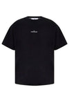 Logo Print Short Sleeve T-Shirt Black - STONE ISLAND - BALAAN 2