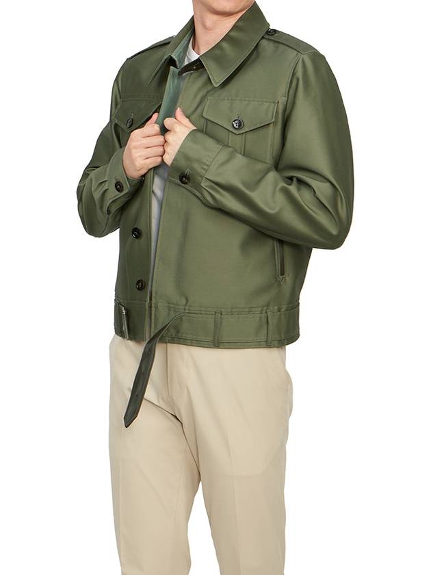 Men's Battle Casual Jacket Green - TOM FORD - BALAAN 8