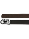 Reversible Gancini Belt Black Hickory - SALVATORE FERRAGAMO - BALAAN 5