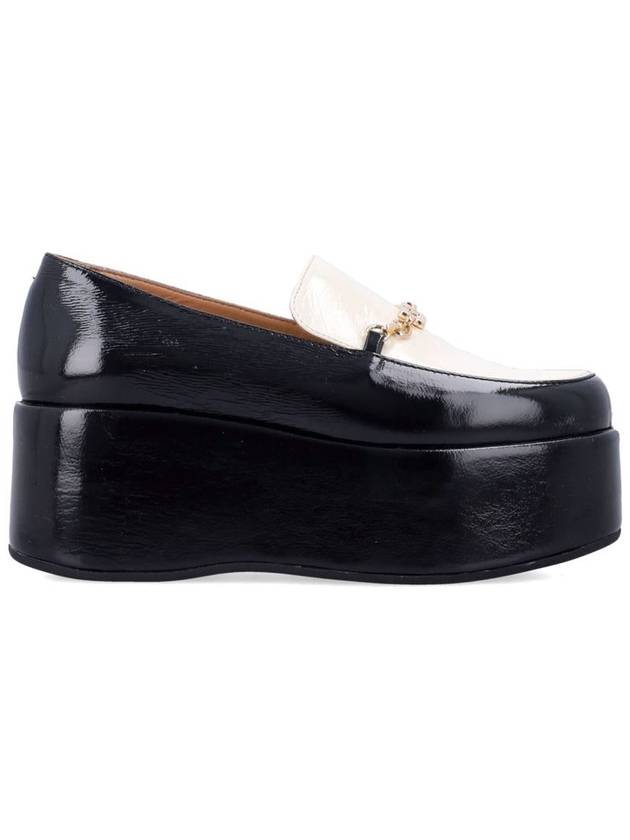 Ganni Bicolor Patent Platform Loafers - GANNI - BALAAN 1