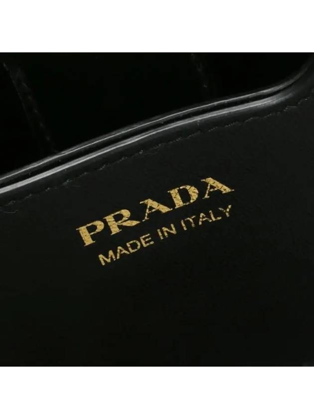 Panier Saffiano Leather Small Tote Bag Black - PRADA - BALAAN 8