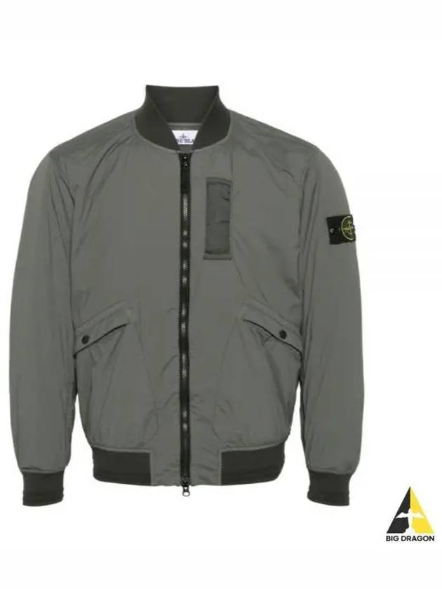 Skin Touch Nylon TC Primaloft Bomber Jacket Musk Green - STONE ISLAND - BALAAN 2