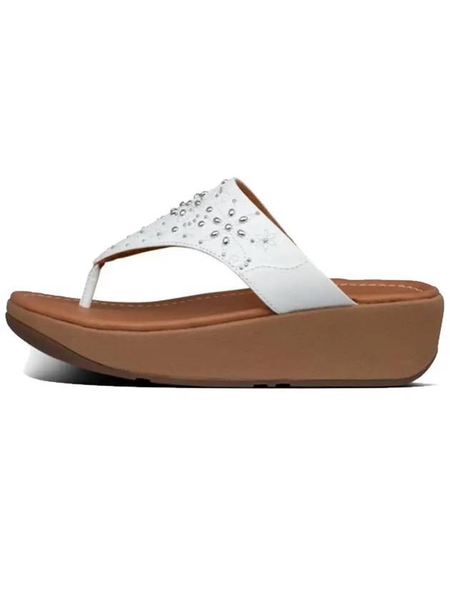 Mylar Flower Stud Toe Post White Leather Women - FITFLOP - BALAAN 3