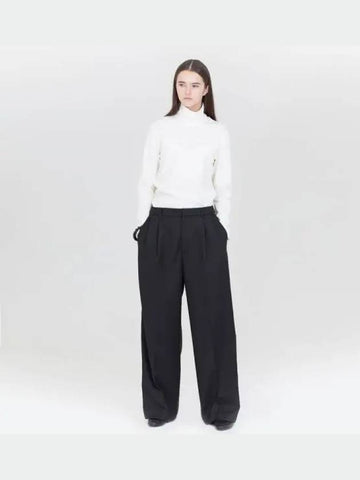 WRP008 Two chin wide baggy pants black 271357 - RAW TO RAW - BALAAN 1