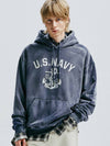 USN VTG Dying Hoodie Dusty Navy - KND - BALAAN 10