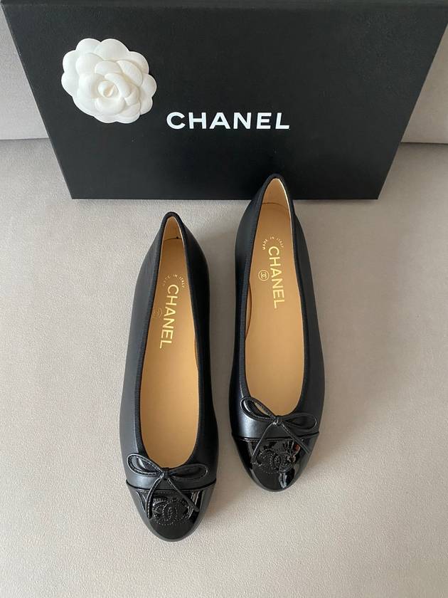 Lambskin Ballerina Flats Black - CHANEL - BALAAN 4