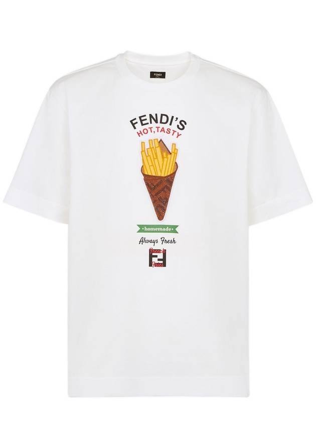 Fendi T-shirts and Polos White - FENDI - BALAAN 1