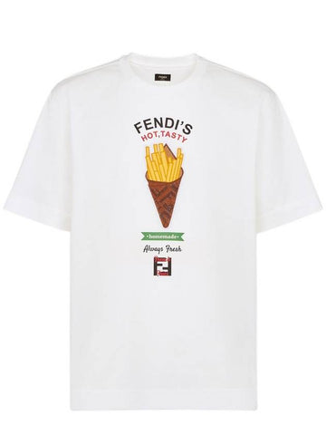 Fendi T-shirts and Polos White - FENDI - BALAAN 1