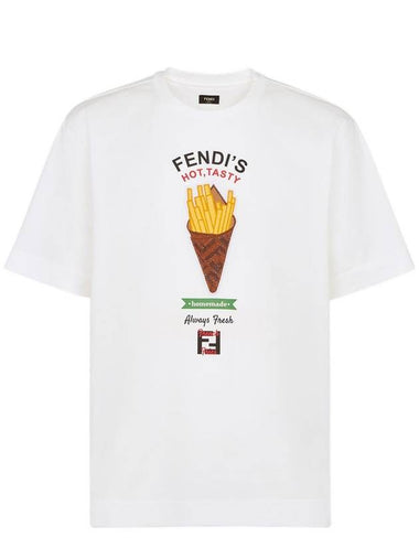 Fendi T-shirts and Polos White - FENDI - BALAAN 1