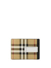 Vintage Check Money Clip Card Wallet Beige - BURBERRY - BALAAN 3