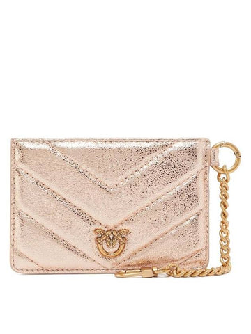 Pinko Chain Wrinkled Love Cardholder - PINKO - BALAAN 1