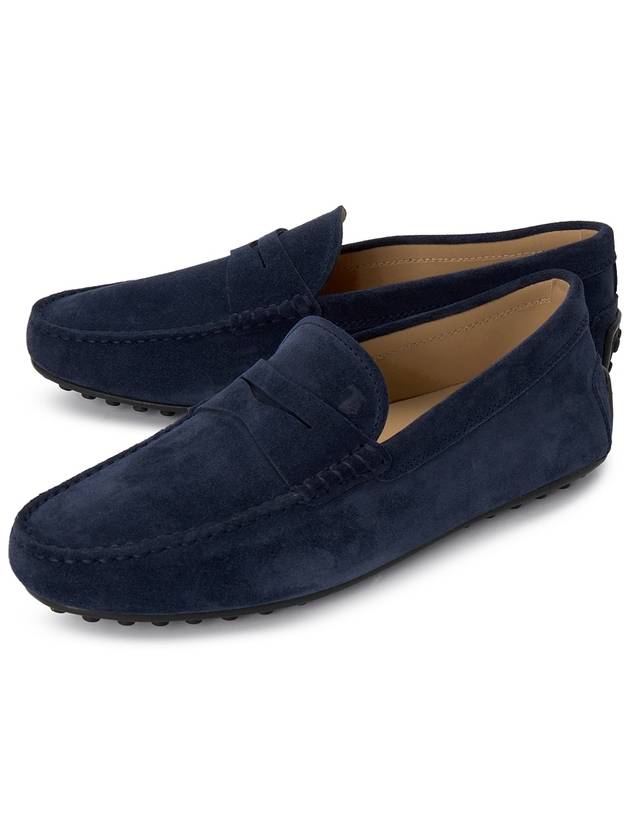 Men's City Gomino Suede Driving Shoes Navy - TOD'S - BALAAN 2