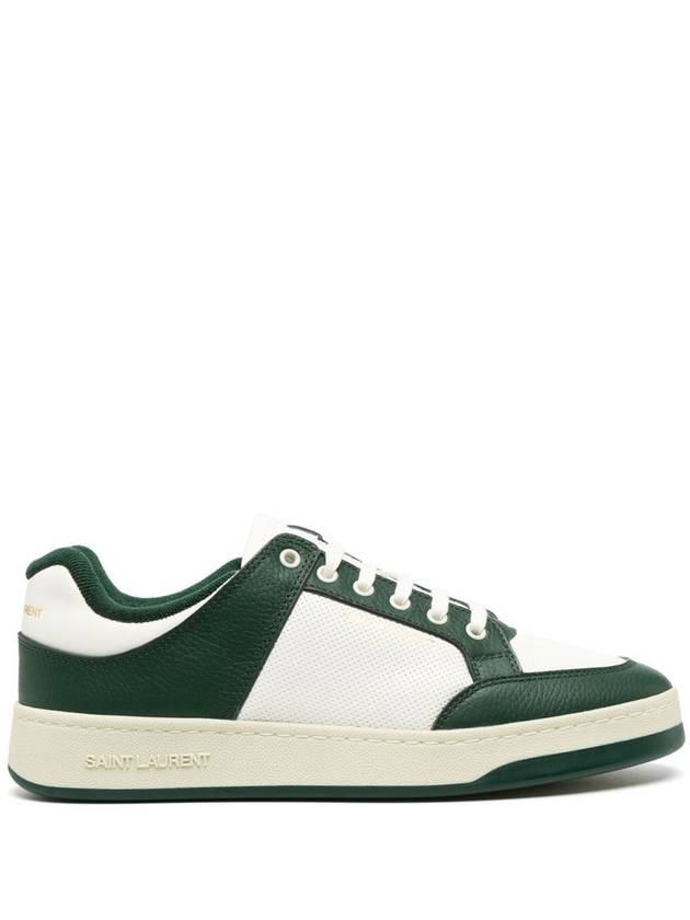 SL 61 Low Top Sneakers White Green - SAINT LAURENT - BALAAN 2