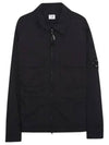 Men's Lens Wappen Two-Pocket Nylon Zip-Up Jacket Black - CP COMPANY - BALAAN 2