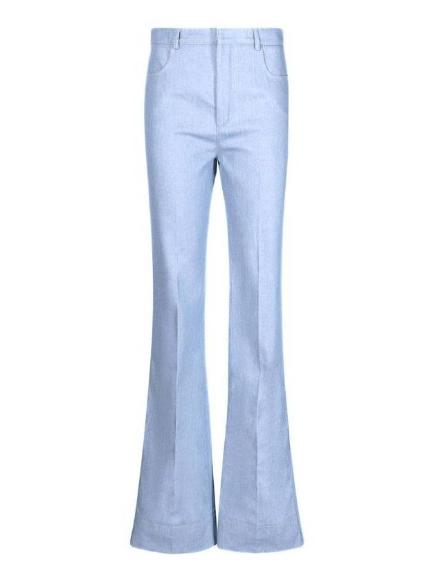 Bootcut High Waist Denim Jeans Light Blue - SAINT LAURENT - BALAAN 2