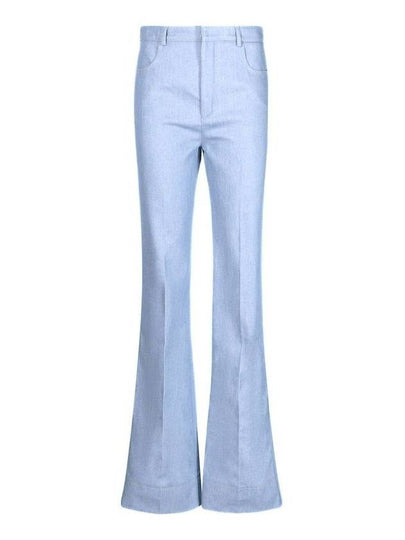 Bootcut High Waist Denim Jeans Light Blue - SAINT LAURENT - BALAAN 2