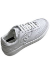 CC Logo Calfskin Low Top Sneakers White - CHANEL - BALAAN 4