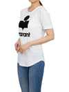 Koldi Logo Linen Short Sleeve T-Shirt White - ISABEL MARANT ETOILE - BALAAN 6