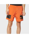 Logo Graphic Chrome Nylon Shorts Orange - CP COMPANY - BALAAN 3