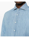 Denim Long Sleeve Shirt Blue - BRUNELLO CUCINELLI - BALAAN 5