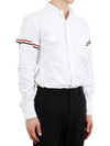 Oxford Grosgrain Armband Classic Long Sleeve Shirt White - THOM BROWNE - BALAAN 3