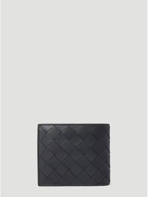 Intrecciato Leather Half Wallet Black - BOTTEGA VENETA - BALAAN 5