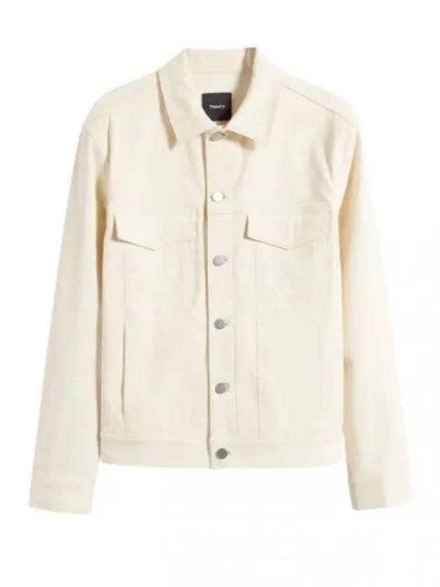 Neoteric Twill Trucker Jacket Ivory - THEORY - BALAAN 2